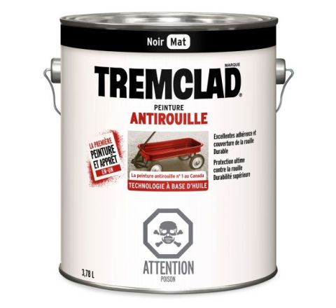Tremclad Oil Based Rust Paint - Matte - Black - 3.78 l