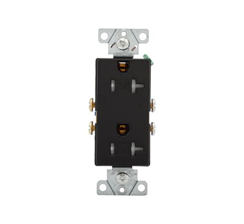 Receptacle Decora Tamper-Resistant Blakc 20A