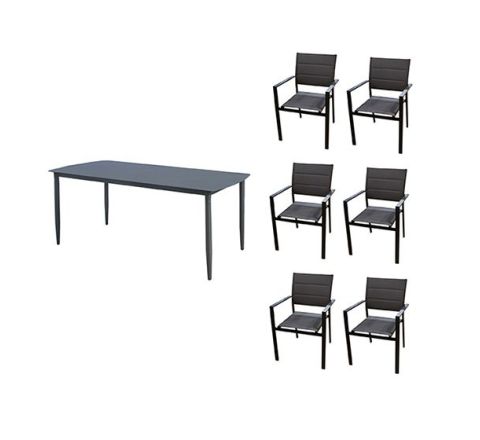 Set Patio 6 chaises et une table