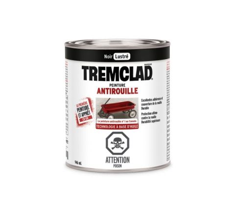 Tremclad Oil Based Rust Paint, Gloss, Black, 946ml