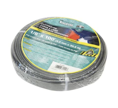 PVC-Coated Wire Clothesline - Blue - 1/8" x 100'