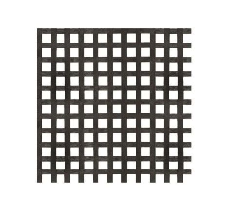 Treillis à carrés en PVC, Noir, 4' x 8'