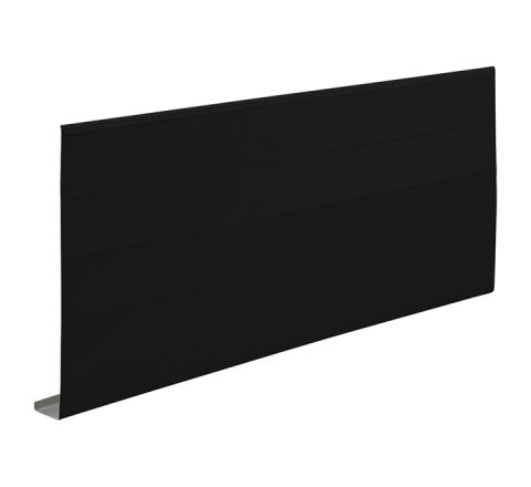 Fascia en aluminium, noir mat, 8" x 9'10"