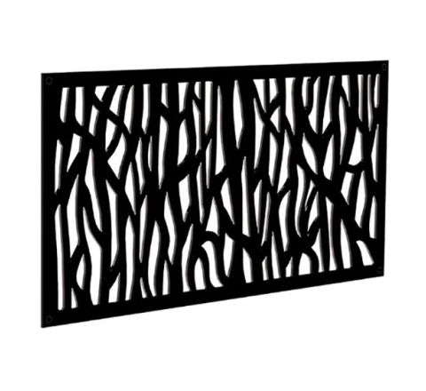 Sprig Decorative Panel - 2' x 4' - Black