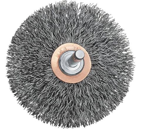 Brosse crêpée 3" sur tige 1/4"