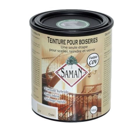 Teinture et vernis SAMAN, craie, 946 ml