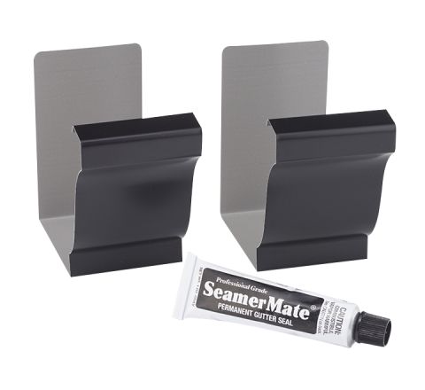 Ensemble de gouttières, 2 joints en aluminium de type K, noir, scellant 1oz