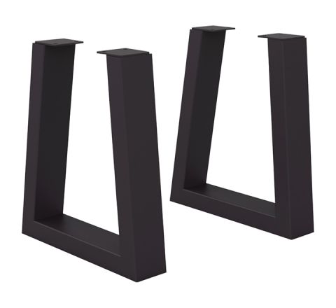 Ensemble de 2 de pattes pour banc, acier noir