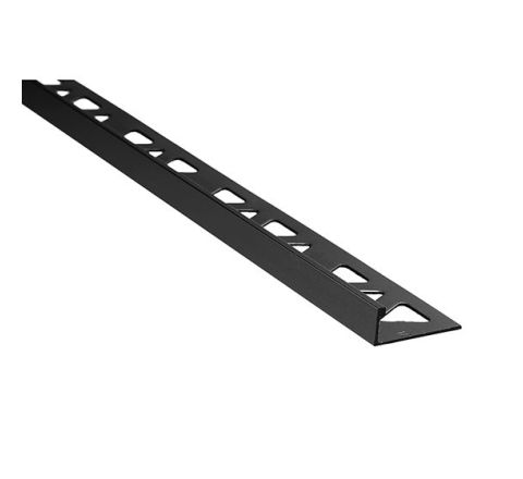 3/8" X 8' Flat Tile Edge Satin Black