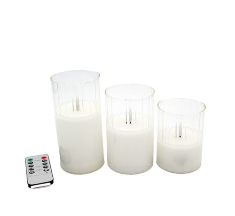 3-Piece LED Candle Set