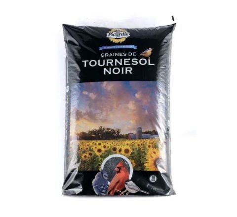 Graines de tournesol noir pour oiseaux sauvages, 15 kg