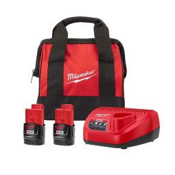M12 Starter Kit with (2) 2.0Ah CP Battery Packs, Charger & Bag