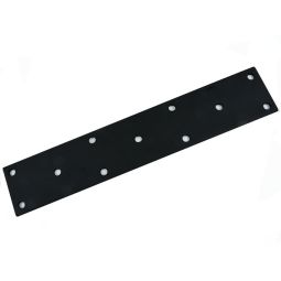 Équerre plate, 16" X 3" X 3/16", 11 trous, acier, noir mât