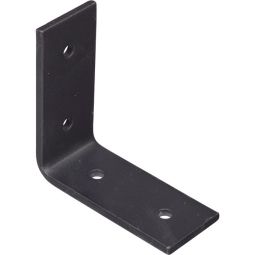 Steel Shelf Bracket - 4 Holes - 3.5" x 1.5" - Black