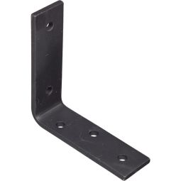 Steel Shelf Bracket - 5 Holes - 5'' x 1.5'' - Black
