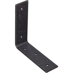Steel Shelf Bracket - 5 Holes - 7'' x 2'' - Black