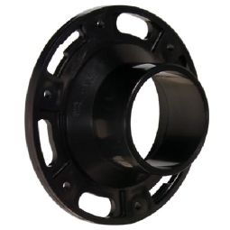 ABS DWV adjustable toilet flange, 4" x 3" spigot