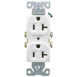 Receptacle - 20 A - 125 V - White