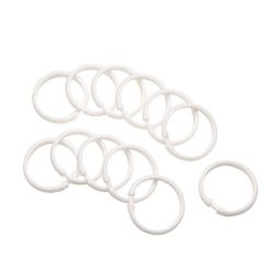 Anneaux de rideau de douche, blanc, paquet de 12