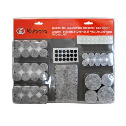 200 Piece Felt Pad and Vinyl Bumper Self Adhesive Set