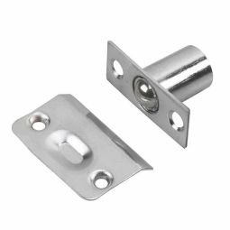 Loquet à bille réglable, chrome brossé