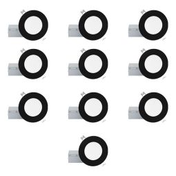 Slim LED recessed fixture 9w 4" 3000k Matte Black (10 pack)