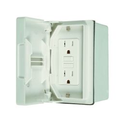 Weatherproof Electrical Box Kit GFCI White