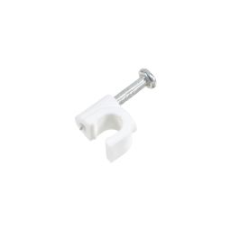 Coax Cable Tie White RG59 12/Pck