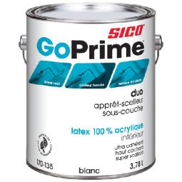 Apprêt-scellant et sous-couche GoPrime, latex 100% acrylique, 3,78 L, blanc