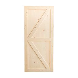 Porte en pin style bois de grange 37" x 84" 2Z