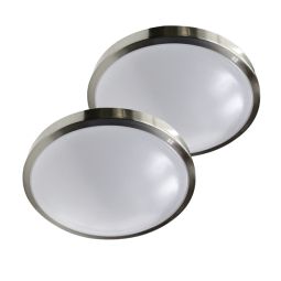 Ceiling Lamp LED 11" Nickel 2 pack " intagrated LED"