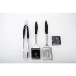 Set of 3 BBQ Utensils Heavy Duty -Stainless Steel