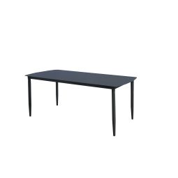 Table extérieur en alumium uni 70-7/8" x 35-3/8" Noir