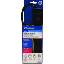 Dispositif antisurtension Westinghouse de 1080J à 6 prises - noir