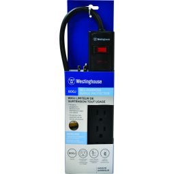 Dispositif antisurtension Westinghouse de 800J à 6 prises - noir