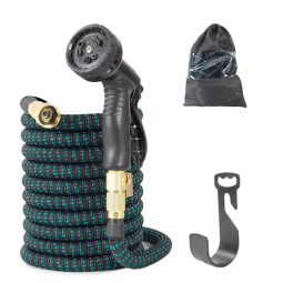 Expanding Garden Hose - 50' With 9 Function Spray Gun