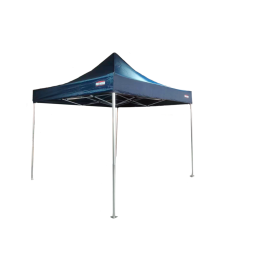 Aluminum Sun Shelter 3m X 3m Retractable "Pont-Masson"  - Dark Blue