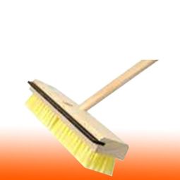14" Patio Brush with Scraper and Handle