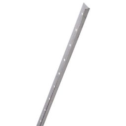 Moulure de métal en L, acier zingué, surface moletée, 10 pi L. x 5/8"