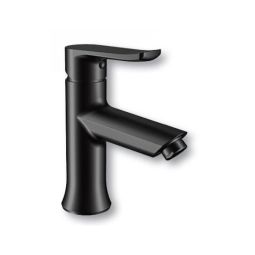 Robinet de lavabo noir mat