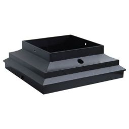 Base de poteau, 4 po x 4 po noir