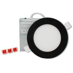 Slim LED 4" Recessed Light - Black - 9W - Box of 10