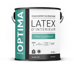 Optima Ceiling Interior Latex Paint Pure White 3.78 L