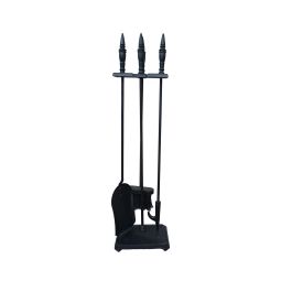 Black Fireset with Rectangle Base - 27"