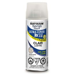 Ultra Cover 2X Spray Paint - Indoor/Outdoor - Gloss - Clear - 340 g