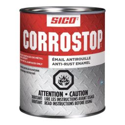 Émail antirouille, Corrostop, ultra-blanc, brillant, 3,78 l
