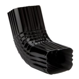 Coude avant ondulé de type K d'Euramax, noir, en aluminium, 9" x 2" x 3"