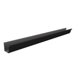 Gouttière haute résistance, noire, en aluminium, 1 unité, 120 po L.