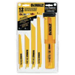 12 Piece Bi-Metal Reciprocating Saw Blade Set With Telescoping Case