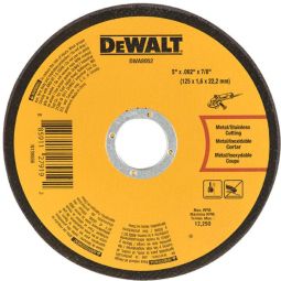 Meule à tronçonner pour le métal, 5 po x 0,045 po x 7/8 po